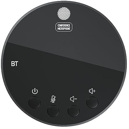 Pesfehhy Altavoz de Conferencia USB de Escritorio BT MicróFono de Condensador Omnidireccional de 360° PC MicróFono de Computadora con Altavoz Silencioso