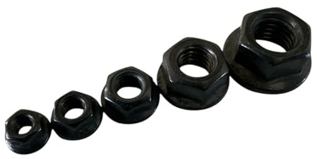10 x Edelstahl V4A Sechskantmutter Flanschmutter Bund Schwarz M10