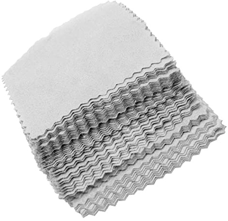 OSALADI 100pcs Cleaning Cloth for Jewelry Wiping Cloths in Pop Individual Bags