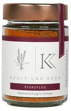Kraut und Korn Sturzflug Gewürzmischung für Geflügel, 60g, Curry-Paprika-Kräuter Mischung