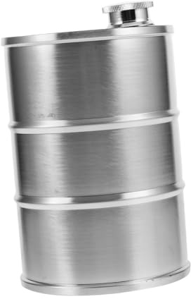 TOBBOMEY Flacon Acier Inoxydable avec Couvercle Métallique Contenant Boisson Multifonction pour Camping et Voyage Fuite