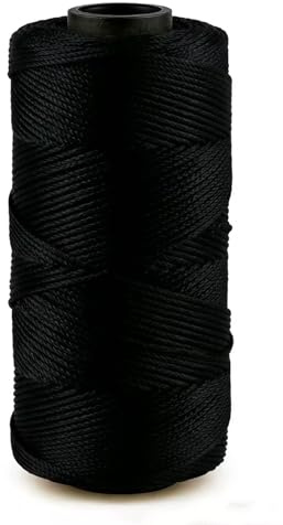 LSGZJZY 1.3mm High Strength Nylon String Line 660Ft（200m), Builders Line Brick Line Bricklaying Tool, Garden String Line for Construction Climbing Plants Outdoor DIY (black)