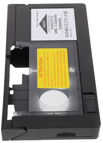 BESPORTBLE Adaptateur de Conversion VHS vers VHS-C 1/2 Pouce en Plastique Solide Compatible Caméscopes et Lecteurs Vidéo Accessoire Portable pour Transfert et Lecture de Cassettes Vidéo