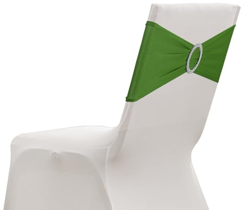 sourcing map Paquete de 10 bandas elásticas para silla, banda elástica para silla con hebilla deslizante, lazos elásticos universales para bodas, fiestas, ceremonias, eventos, decoración de eventos