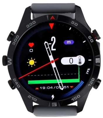 Orologio Sportivo da Uomo, Smartwatch da Polso con Sensore di profondità e Barometro per Immersioni Subacquee, Nuoto Ed Escursionismo
