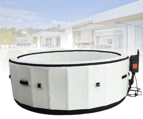 SPA Portátil para Masaje, Bañera de Hidromasaje Inflable para 2-6 Personas con 150 Jets de Burbujas y Adjustment Inteligente para Relajación en el Jardín con Inflado con Un Solo(206 * 71 cm)