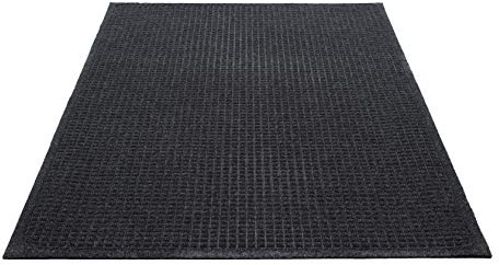Guardian Floor Protection EGDFB030504 EcoGuard Diamond Indoor Wiper Floor Mat, Recycled Plactic and Rubber, 3 Length, 5' Width, Charcoal Black