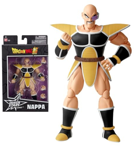 BANDAI - Dragon Ball Super - Figurine Dragon Stars 17 cm - Nappa (Dragon Ball Kai ver.) - Licence Officielle Dragon Ball - Figurine articulée Nappa - Jouet Enfant 4 Ans et + - 36861