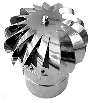 AOSGYA COMIGNOLO A VENTO GIREVOLE acciaio inox Diam. 250mm CANNA FUMARIA MASCHIO base