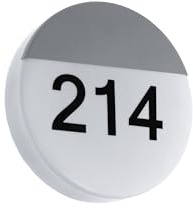 EGLO LED lampada da parete esterna Oropos, 1 fiamma, con numeri | civici, lampada da muro in acciaio e plastica, colore: argento, bianco, IP44