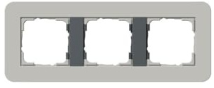 Gira 0213422 Abdeckrahmen E3 3-Fach, grau/anthrazit