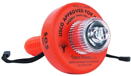 Sirius Signal C-1003 SOS LED Distress Signal - Electronic Flare Replacement, USCG Approved, Includes Daytime Flag & Whistle
