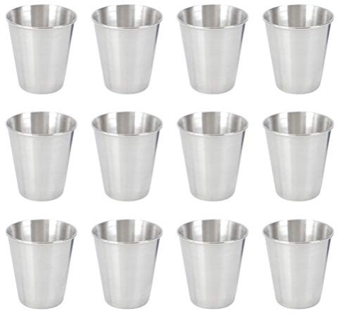 Toddmomy 12stücke Teiliges Edelstahl Shot Cups Tragbare Trinkbecher Für Whisky Wodka Kaffee Unzerbrechlich Für Zuhause Partys Und Outdoor-aktivitäten
