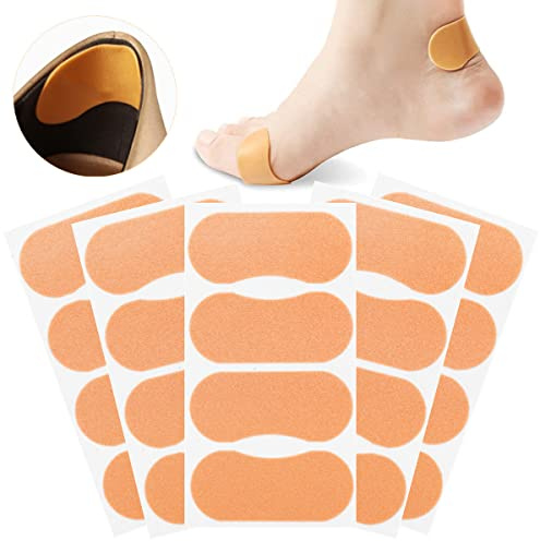 40 Pcs Moleskin for Feet, Blister Plasters Bandages Invisible Waterproof Adhesive Foam Blister Prevention Patches for Heel Foot Toe Chafing Blister Prevention