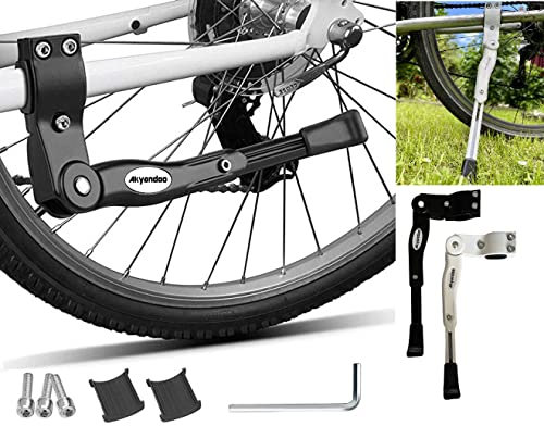 Akyandoo Premium Fahrradständer Fahrrad Seitenständer Ständer verstellbar e-Bike 24-29 - Weiss