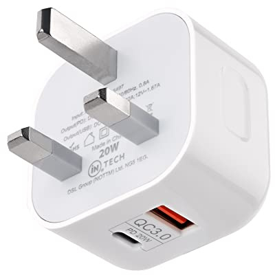 iN USB C Charger 3xFast Charge USB Type C Charger Power Adapter Plug UK Fast Charging for iPhone 16/16 Pro/15/15 Pro/15 Plus/15 Pro Max/14/14 Pro/14 Pro Max/13/13 Pro/12//11,iPad