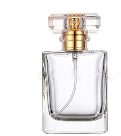 Zénitude Glassworks Flacon vaporisateur de parfum vide rectangulaire en verre doré rechargeable 100 ml