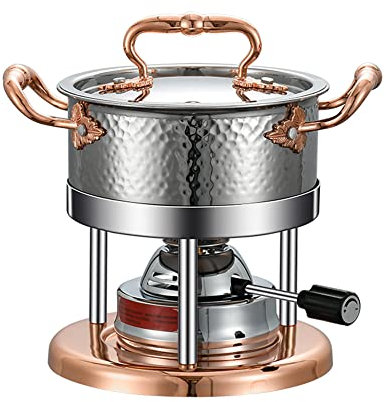 KELUNIS Chafing Dish Buffet Set Rotondo in Acciaio Inox Buffet Warmer Set con Supporto Carburante e Coperchio per Catering Party Event Serving/Rose Gold