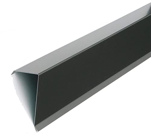 Ortgangblech Ortgangwinkel Alu grau anthrazit RAL 7016, Maße 15mm x 95mm x 175mm x 15mm Flachdach-Blech Dachrandblech Dach Kantblech (110mm x 190mm Flachdach)