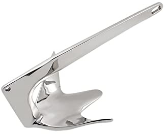 LERORA Hardware für Bootsdecks Bruce-Anker Anker Aus Edelstahl 316 Großer Griffanker Großer Klauenanker Yacht-Marine-Hardware-Zubehör Anker(1kg)