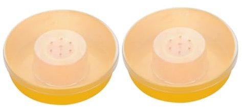 CIMAXIC 2stücke Bienenfutterspender Runde Schüssel Aus Kunststoff Bienenfutterschale Bienenwasserfutterspender Imkereiwerkzeug Fütterung Schale Trinken Und Essen