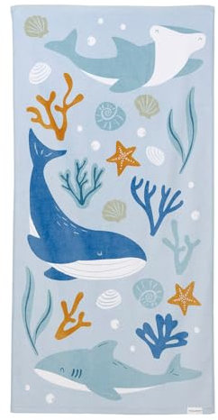 Little Dutch 125834 Handtuch/Strandhandtuch - Ocean Dreams blau (60x120 cm)