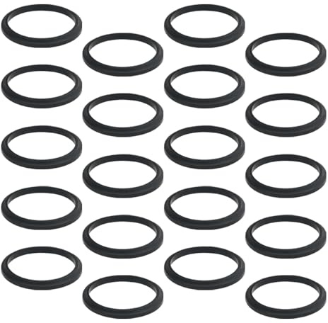 TOVOT 20PCS Waste Pipe Sealing Washers 32MM Rubber Sealing Rings Cone Washers for Plumbing (32 x 38 x 3.5mm)
