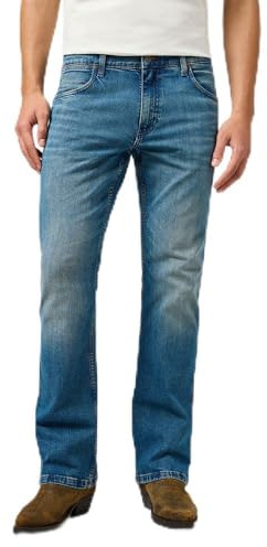 Wrangler herrjeans horisonzon, normal passform, bootcut ben, Amerikansk spirit, 36W x 32L