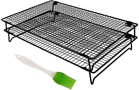 PHENOFICE Rejilla De Enfriamiento De 2 Niveles Apilables Hornear y Enfriar Galletas