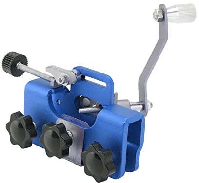 Gsycle Chainsaw Sharpener, Portable Lightweight Hand Crank Chain Sharpening Jig Chain Saw Sharpener Tool for Electric Saws (Blue)