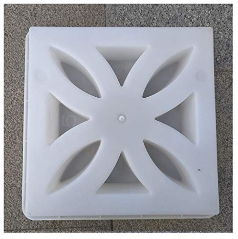 TUANZUN Moldes Hormigon Impreso,Molde Piedra 30cm clásico Simple Forma de la Curva del diseño Floral de la Plaza Fuerte de la Textura Gruesa de hormigón del pavimento del Molde