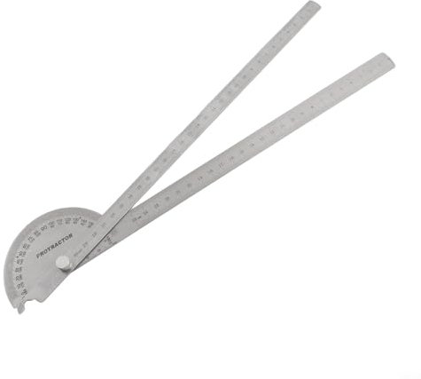 Angolare Finder con goniometro regolabile righello in acciaio inox per misurazioni precise da 0 a 180 gradi (90 x 300)