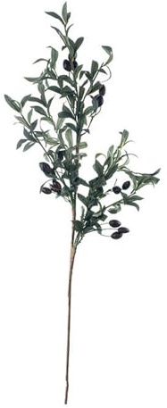 Hojas de olivo artificiales de tallo largo, ramas de olivo sintéticas, plantas artificiales, ramas de olivo para decoración del hogar