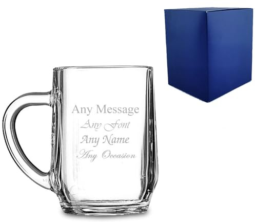 Personalised Engraved 20oz Beer Tankard Mug with Gift Box | Custom Beer Glasses, Birthday Gifts for Him, Men Gifts, Best Man Groomsmen Gift