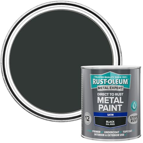 Rust-Oleum Metal Expert Paint Satin Black 750ml