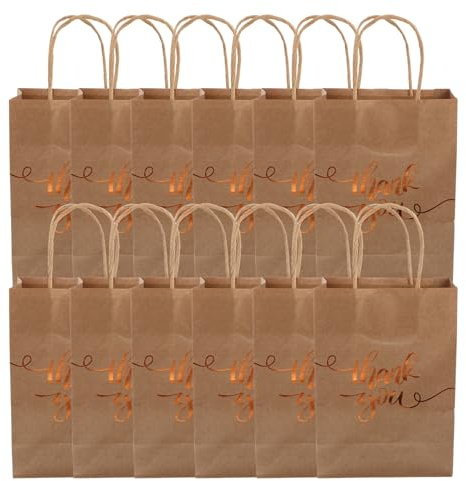 Baluue Geschenktüten Leichte Geschenktaschen mit Griffen Kraftpapier 12 Stück Kreative Aufbewahrungsbeutel für Spielzeug und Snacks für Kinder