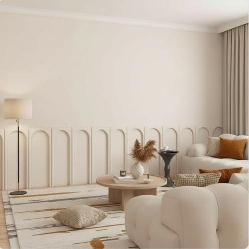Maasechs 6 Set 36 x 12in Arch MDF Wall Molding Kit Pre Cut Arch Wainscoting Panels Board and Batten Wall Panel Paintable Accent Kit for DIY Kitchen Bedroom Living Room Home Decor