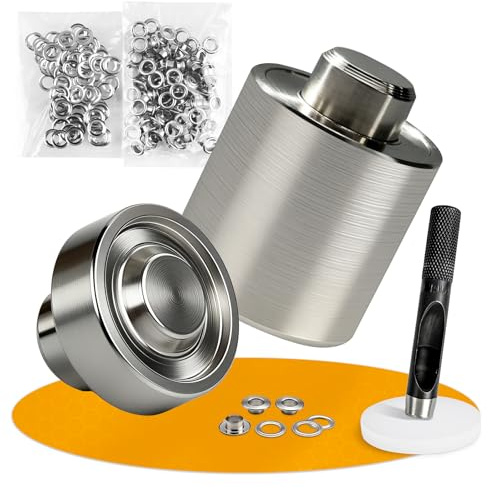 Bibykivn Ersättningshuvud 14 mm för öljetttång, magnetiskt stanshuvud med utbytbar insats, tillbehör för ögla-set, lämplig för presenning, tyger, läder, papper, utan öljetttång (14 mm stanshuvud)