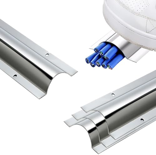 goulotte Electrique Chemin De Câbles en Acier Inoxydable De Largeur Extérieure De 40 46 53 60 80 100 115 Mm, Couvercle De Cache-Fil De Goulotte De Câble(4 PCS,Outer Width 115MM)