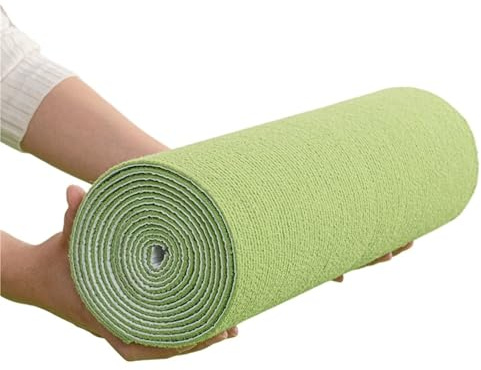 YUPLIODSX Teppichfliesen 2 Rollen Selbstklebende SXP-Matten for Wand und Boden, wiederverwendbar und waschbar, geeignet for alle Innenräume(Green,40x300cm-2rolls)