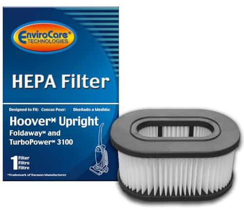 EnviroCare Replacement HEPA Vacuum Cleaner Filter Designed to fit Hoover Foldaway and Turbopower Uprights