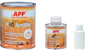 Appret garnissant noir APP 2K 4:1 1litre + 0,25L de durcisseur +0,25L de diluant