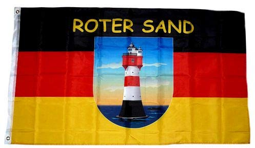 Fahne/Flagge Leuchtturm Roter Sand 90 x 150 cm