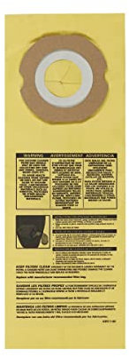 Shop-Vac 9198800 High Efficiency Disposable Filter Bags, For 4 Gallon Backpack Vacuum, Dry Pick-Up, White, (2-Pack)