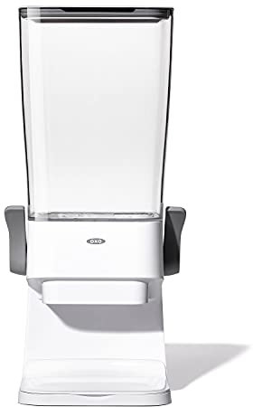 OXO 11125700 Countertop Cereal Dispenser, Plastic, Silicone, Clear/White