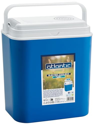 1x Blue 18L 12V Electric Cool Box - Small Insulated Camping Picnic Portable Travel Car Ice Food Cooler Freezer Fridge Coolbox - By Atlantic