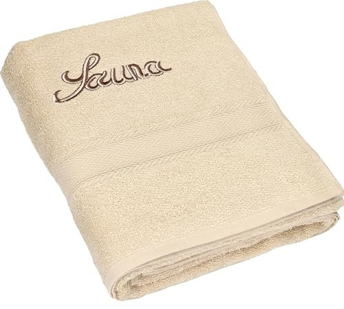 Betz Saunatuch Saunahandtuch Saunatücher France 100% Baumwolle Größe 80x200 cm Farbe beige