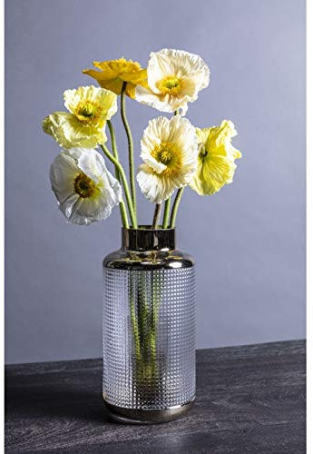 Kare Design Vase LA Noble, Gold, Deko Vase, Blumenvase, Glas, handgefertig, 30cm (H)