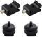 Jopto 4 adattatori per flash a slitta calda, accessori per fotocamera con attacco a slitta a slitta standard per flash a vite 1/4-20, 2 pezzi e vite per treppiede 2 pezzi per fotocamera DSLR Rig