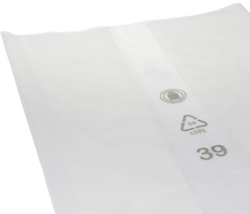 Großraum Abfallsäcke, LDPE, transparent, 60 my, 1000 l, 900+600x1800 mm, 1 VE